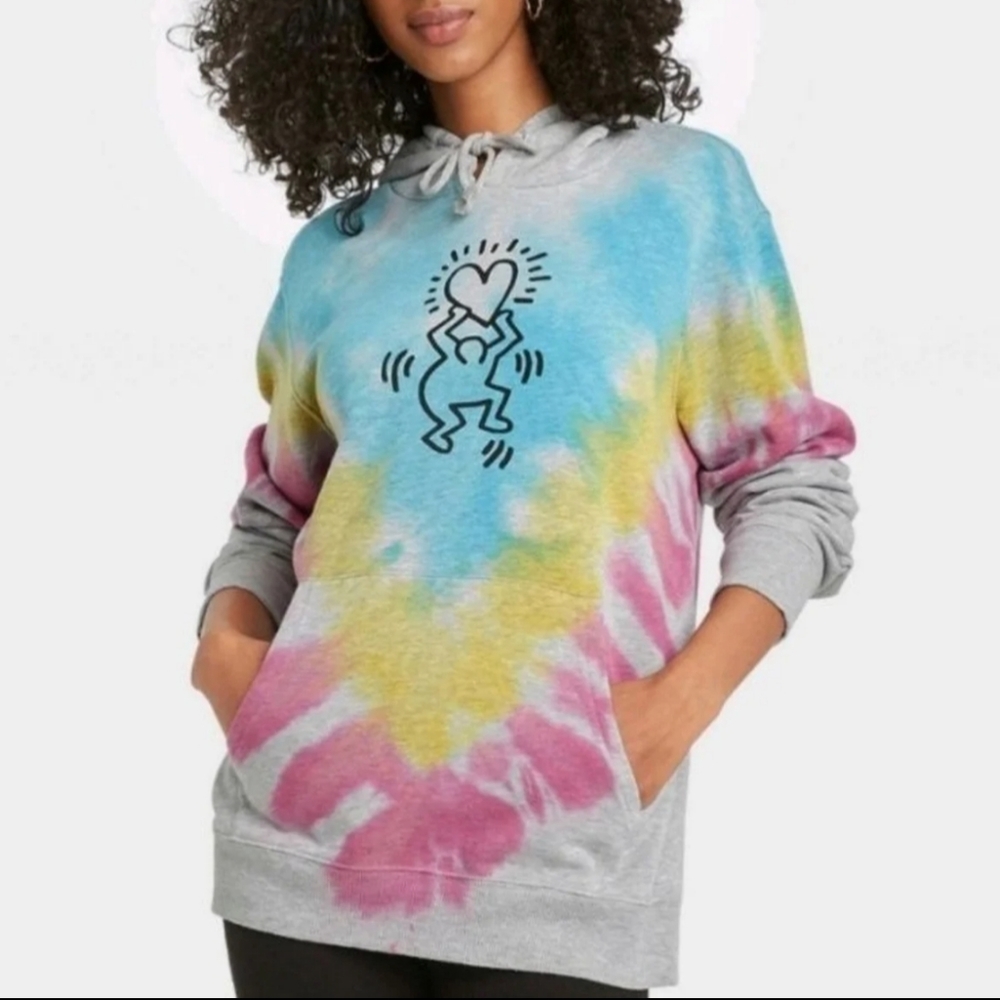 Keith karing tie-dye hoodie